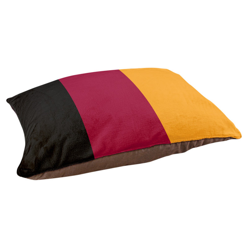 Coussin Designer, Grand (L 40 po x l 50 po), Noir / rouge / jaune