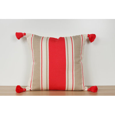Cabana Square Cotton Pillow Cover and Insert