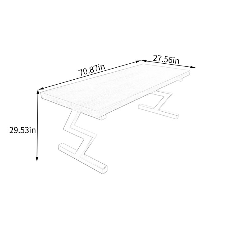 Amato, H 29,53 po x l 70,87 po x P 27,56 po