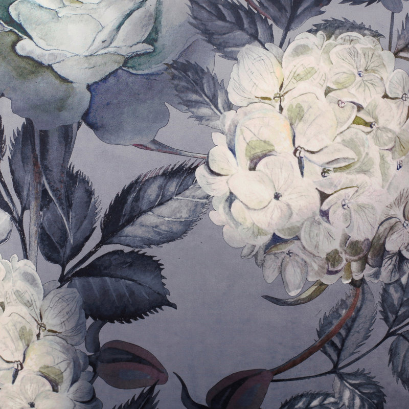Grand pouf carré, imprimé floral, repose-pieds