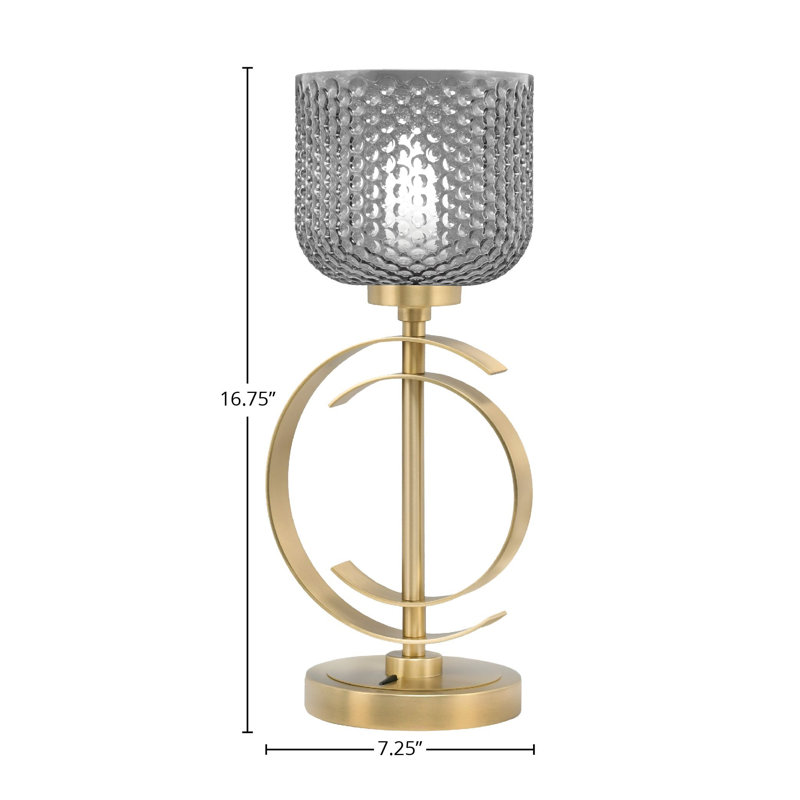 Lampe Gulea, Laiton, Noir, H 16,75 po x l 7,25 po x P 7,25 po