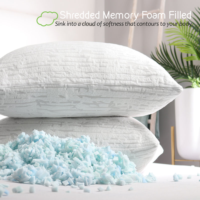 High Quality Memory Foam Plush Support Pillow, Queen