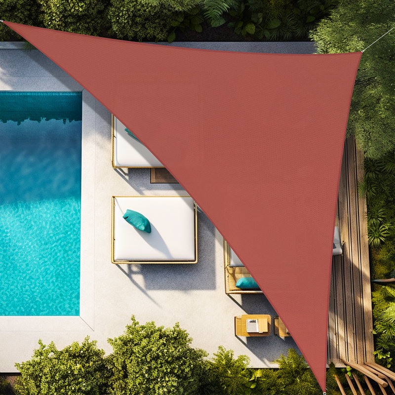 9'11" x 7' x 7' Triangle Shade Sail, Rust Red