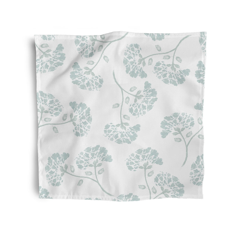 Cing Polyester Floral Square Napkin, Grey
