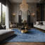 Tapis gris soyeux et moelleux-423754339