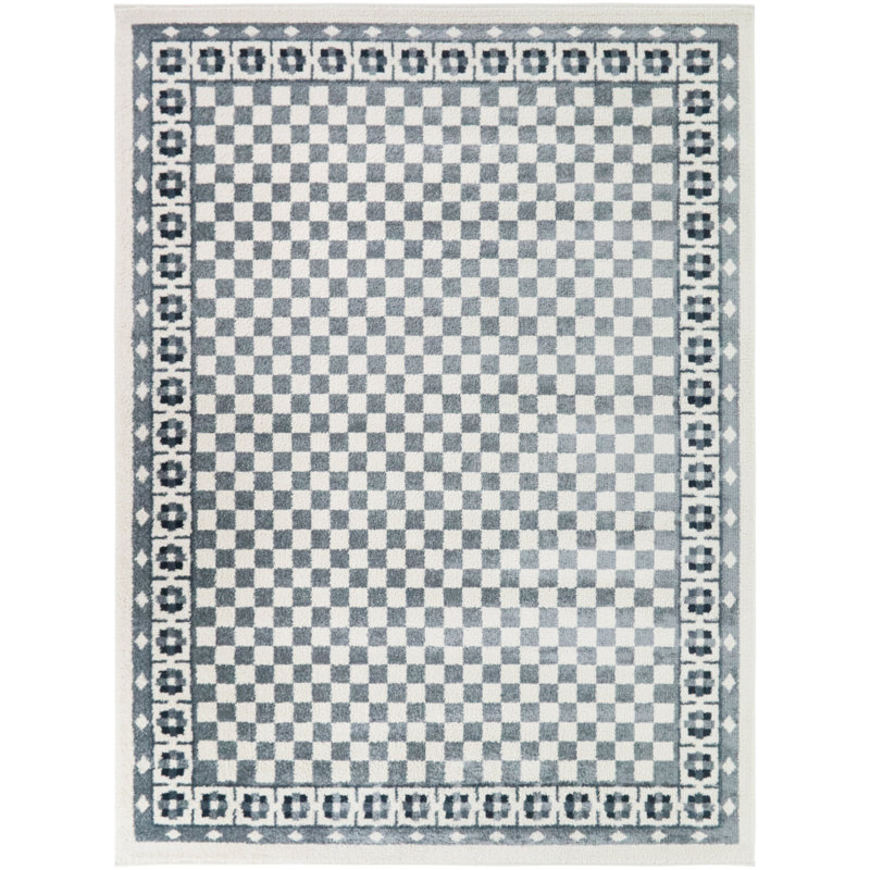 Tapis bleu Fawke, 5 pi 3 po x 7 pi