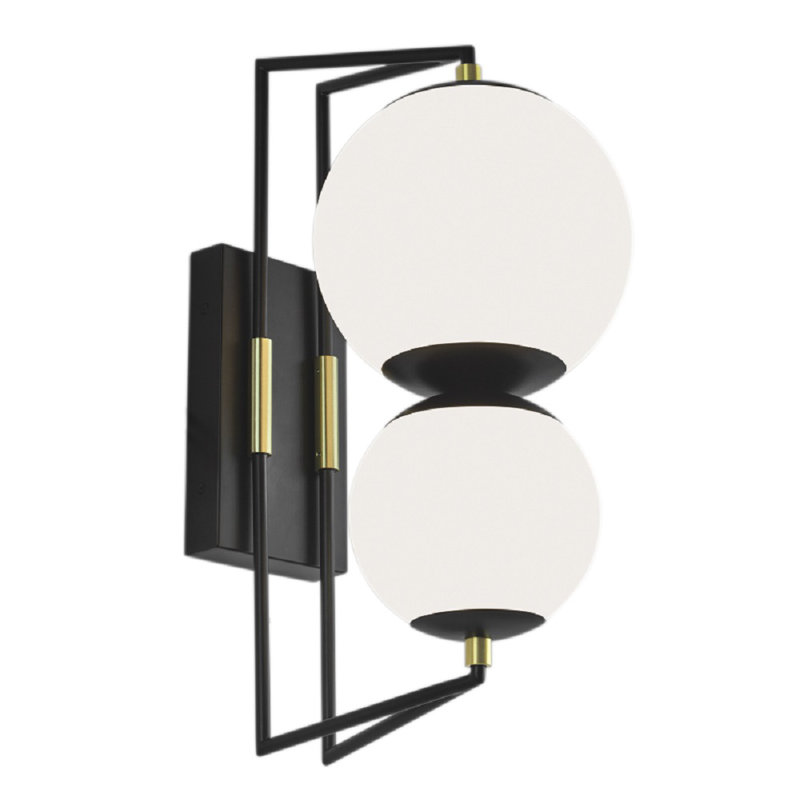 Matte Black and Satin Brass Solar LED Outdoor Wall Light