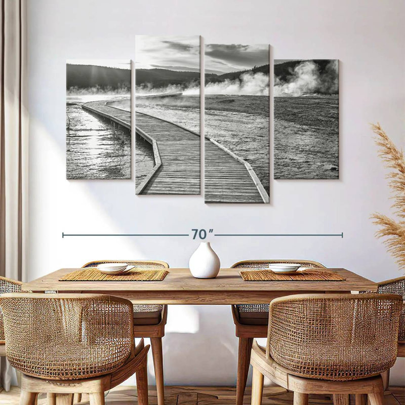 Lilie Monochrome Boardwalk, 42" H x 68" W