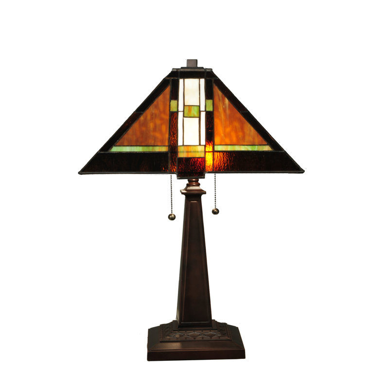 Montana Mission Stained Glass Bronze Table Lamp