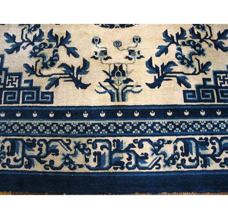 Tapis antique chinois Ningxia 5 pi 9 po x 6 pi 4 po