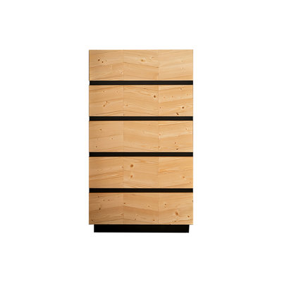 Modern Burlywood Solid Wood Accent Cabinet