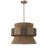 4-Light 3-Tier Coastal Chandelier Handwoven Multi Color Shade In Brass Finish