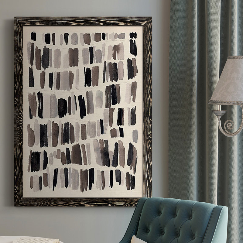 "Michal Chalk And Flint II", reproduction d'art sur toile, Noir