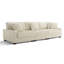3 - Piece Upholstered Faux Rabbit Fur Flannel Modular Sectional Sofa with Armrests & Throw Pillows-2104535859