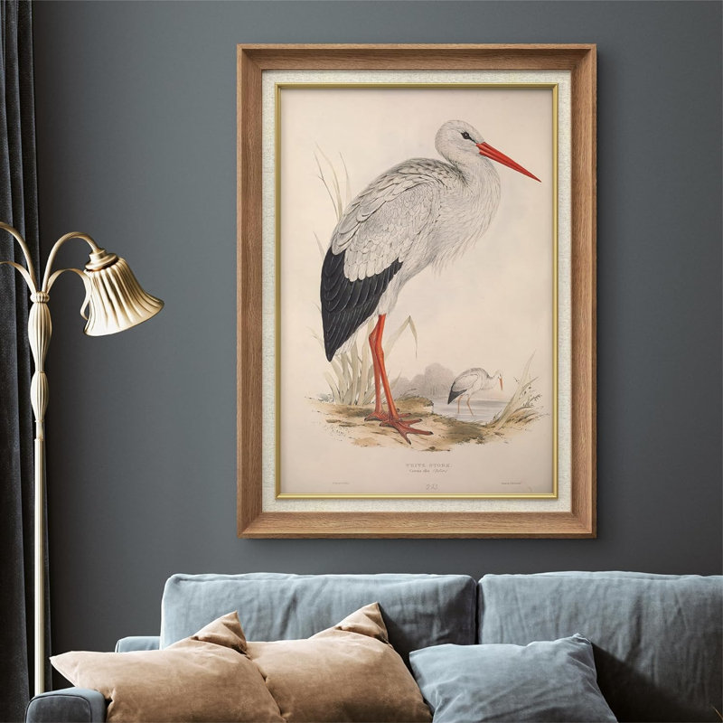 Cigogne blanche, animaux, peinture sur toile, Naturel