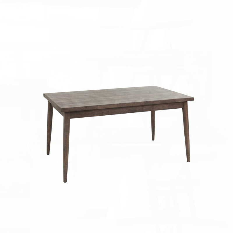 Table de salle à manger contemporaine avec finition en noyer et plateau en mélamine