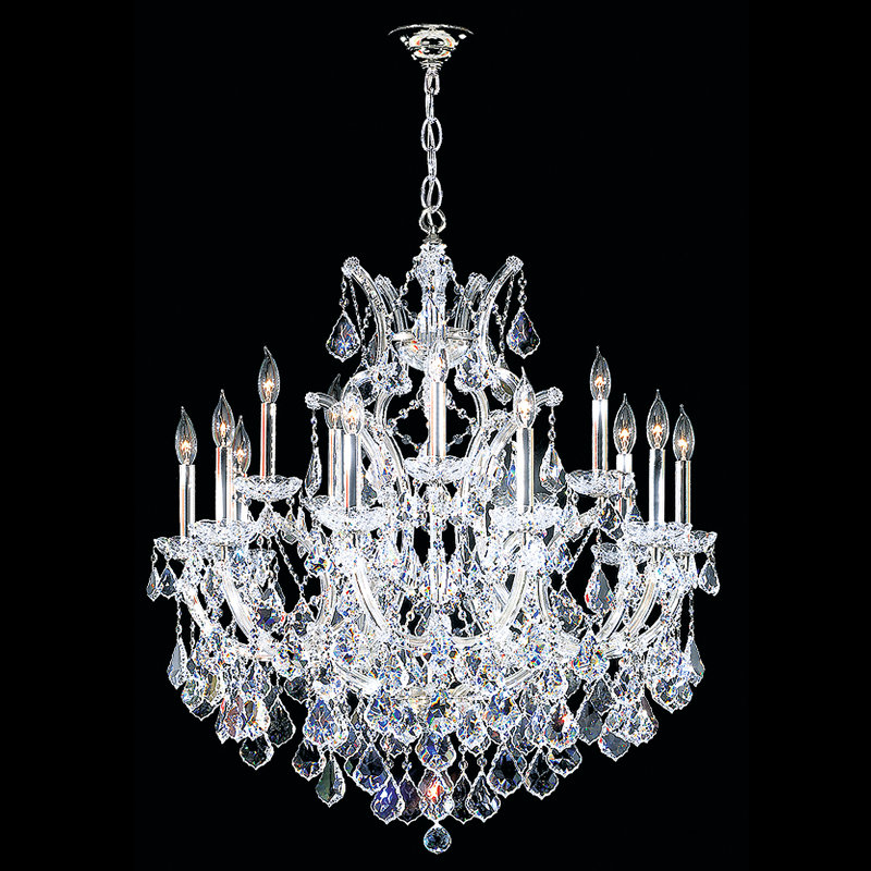 Maria Theresa Grand 16 - Light Chandelier, Clear, Swarovski Strass, Silver