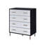 Commode Myles & Finish avec motif de faux crocodile, structure pleine grandeur et pieds en métal pour un rangement élégant