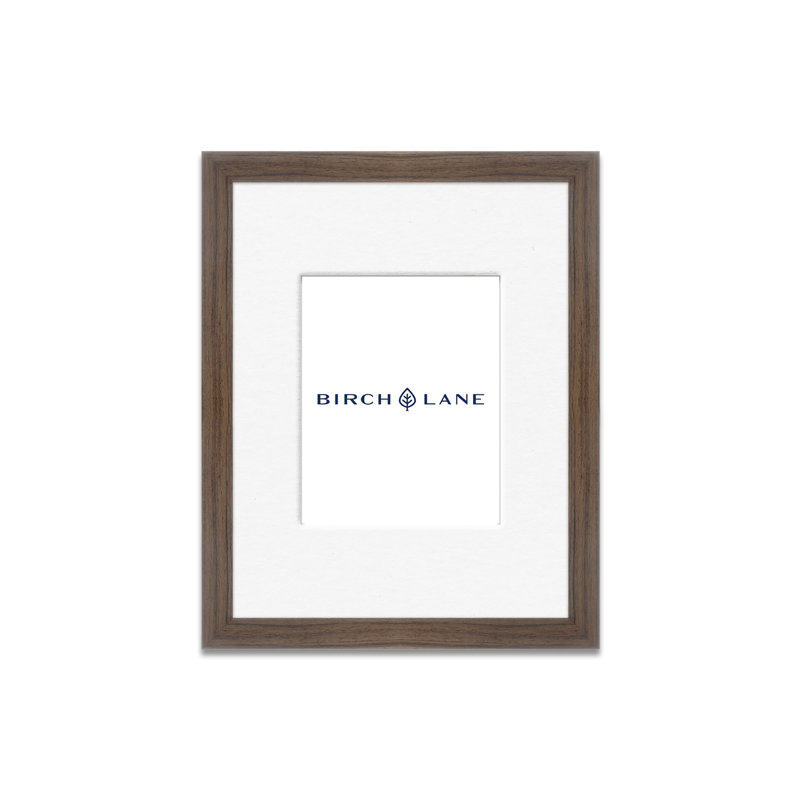 Wood Picture Frame with Mat, Brown, 5" x 7", 11" x 14"