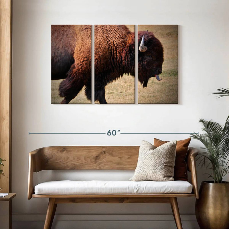 Brampt Tongue Wagging Bison, 28" H x 45" W