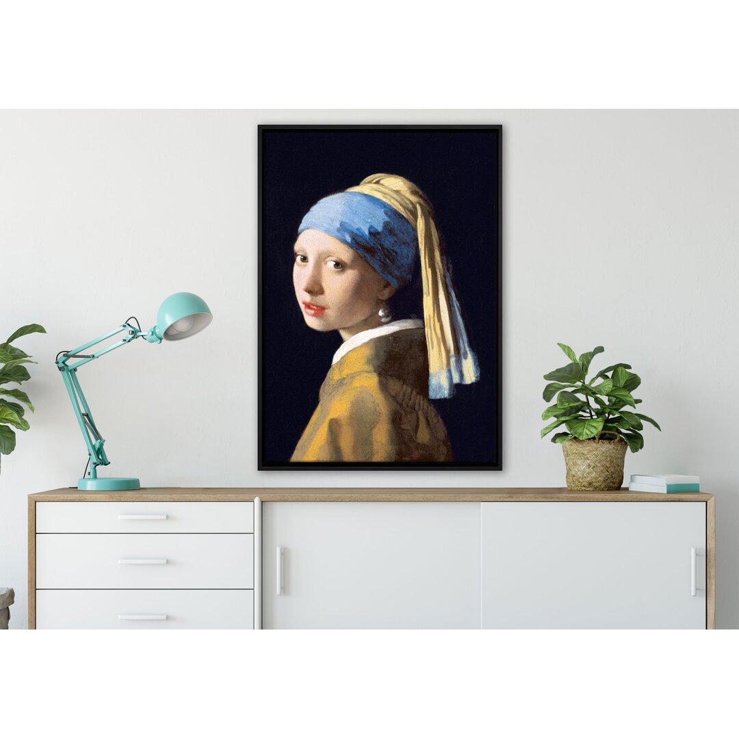 Gerahmtes Leinwandbild Girl with the Pearl Earring von Johannes Vermeer