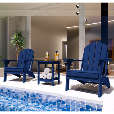 Bethune Plastic Folding Adirondack Chair by Longshore Tides