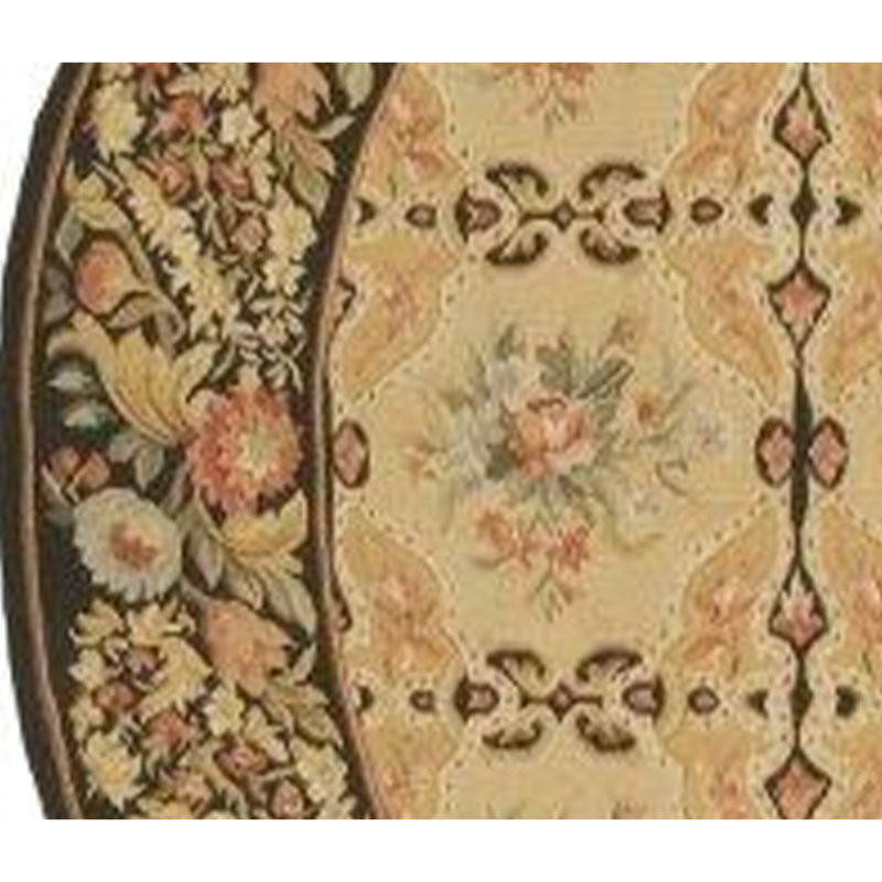 Wool Oriental Area Rug, Round 12'