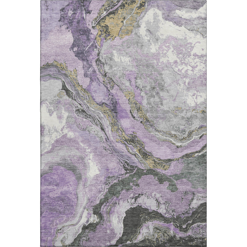 Premium Machine Washable Mayfield AMF1908 Abstract Rug, Rectangle 8' x 10'