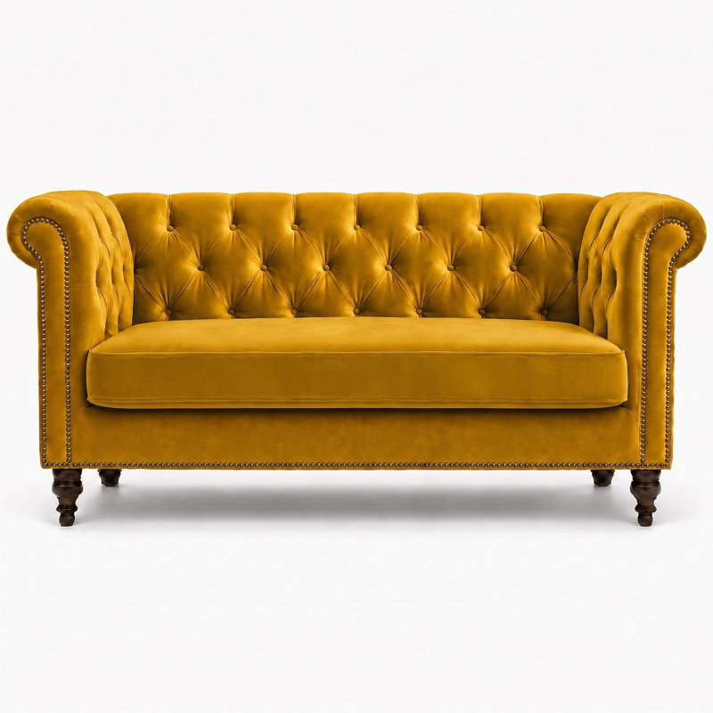 Velvet Performance Fabric By The Yard | 100% Cotton | Belgium, Mustard