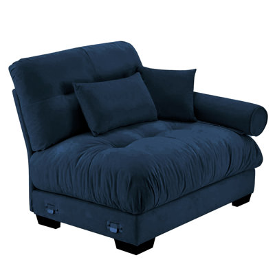 Milano Sofa RSF W/3 pillows - blue