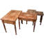 Ensemble de 4 tables gigognes Mid-Century sculptées à la main à motif floral et incrustées