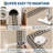 Modern Easy Jute Rug Machine Washable Geometric Bordered Indoor Outdoor Carpet with Non-Slip Backing, Non-Shedding Floor Cover for Backyard, Bedroom, Patio-1069050015