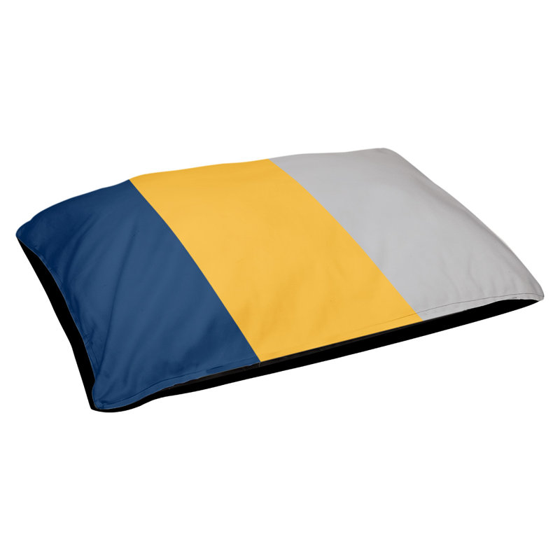 Coussin Atlanta, Extra Large (50" W x 40" D x 17" H)), Navy Blue/Gold/Cool Grey