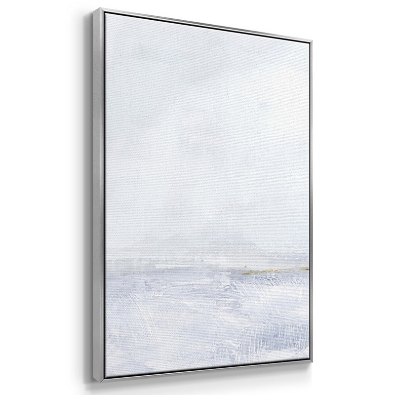Polar Divide II - Toile encadrée multi-pièces, H 36 po x l 75 po, Encadrement argenté
