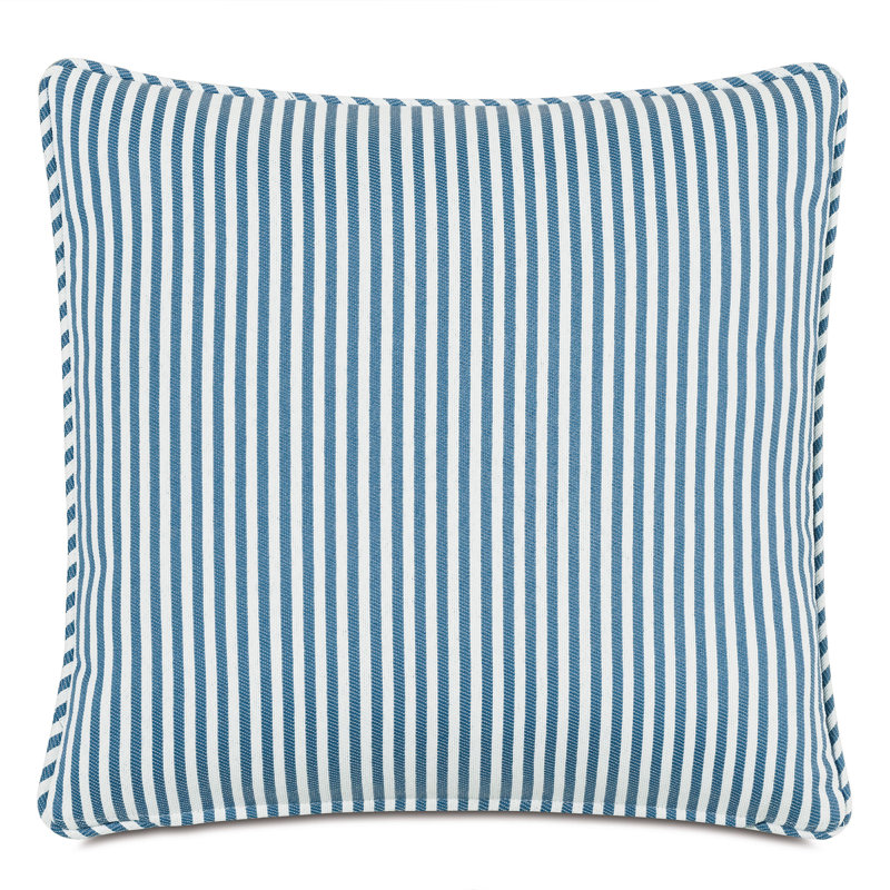 Ahoy Square Indoor/Outdoor Pillow Cover & Insert, Blue