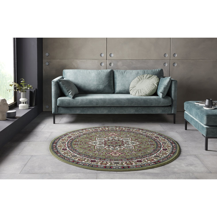 Parun TÃ¤briz Machine Woven Green Indoor Rug