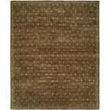 Silsden Wool Geometric Area Rug in Brown/Bark