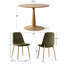 Ensemble de table de salle à manger pour 4 personnes avec table ronde de 39,5 po et 4 chaises rembourrées en tissu-1485764556