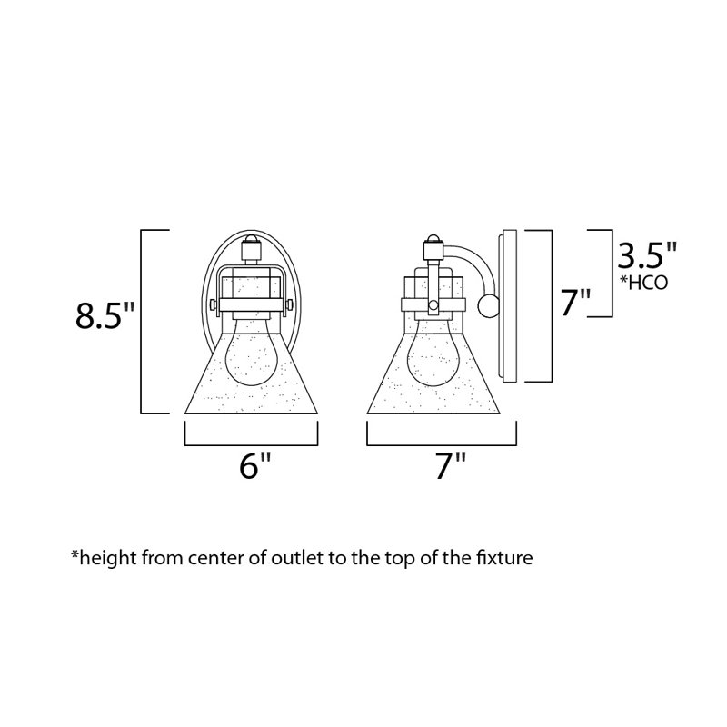 Amarvir Dimmable Bath Sconce, Seedy Clear