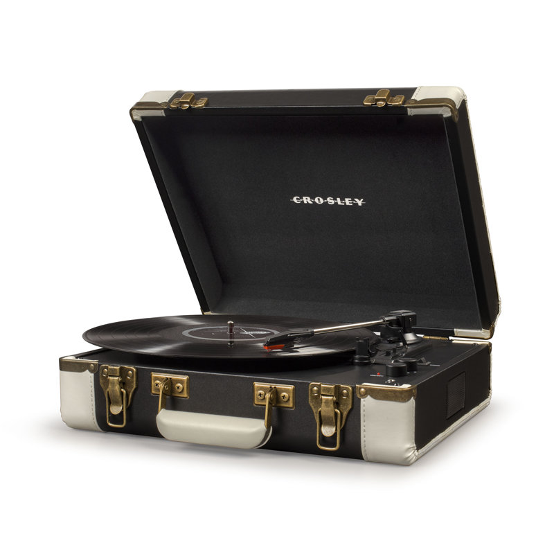Tourne-disque décoratif portatif Executive Deluxe, Noir