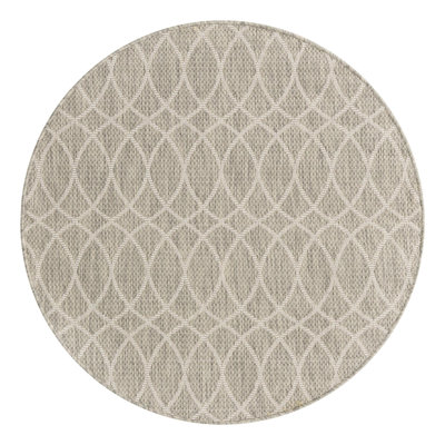 Light Gray Gitter Indoor/Outdoor Trellis Rug