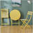 3 Piece Patio Bistro Set of Foldable Round Table and Chairs, Yellow-934952800