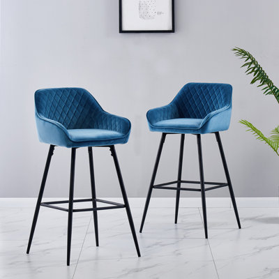 Esposito 68cm Upholstered Bar Stool with Arm