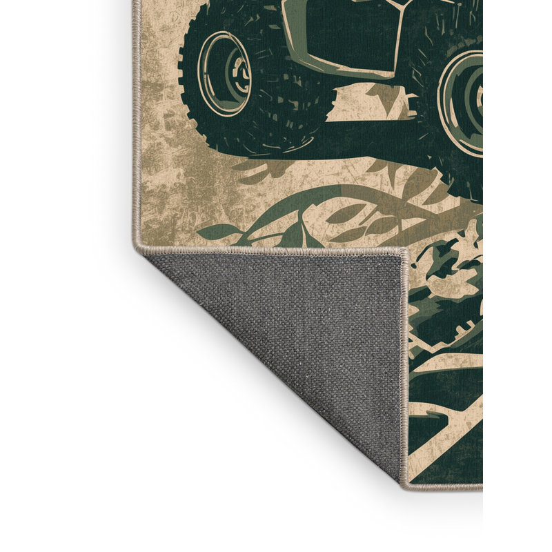 Tapis moelleux moelleux à motif quadruple Efimov, 3 X 5