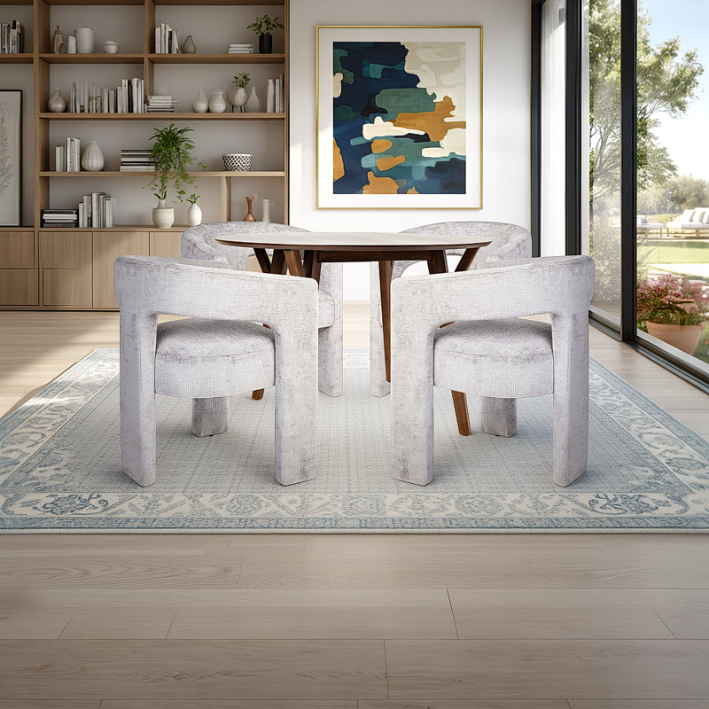 Mid-century Modern Five Piece Copenhagen Dining Set - Gray, Gray