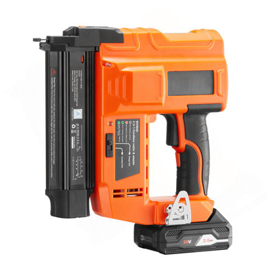 2-In-1 Cordless Brad Nailer, 18 Gauge, 20V Battery Powered Nail Gun And Staple Gun, With 500 Pcs Nails, 500 Pcs Staples, 2.0 Ah Li-Ion Battery And Charger, For Home Improvement, Woodworking