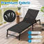 2 chaises longues inclinables pliantes avec dossier à 5 positions noires