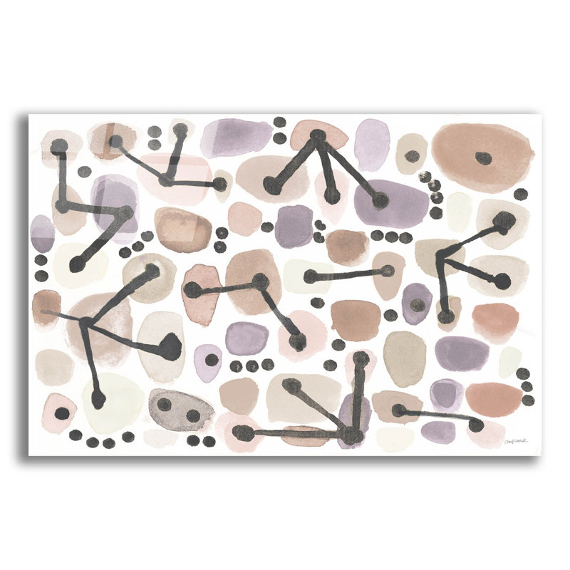  «Mid Century 1 Blush» par Cheryl Warrick, art mural en verre acrylique, 16 po x 12 po, H 16 po x l 24 po x P 0,2 po