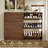 Modern Fluted Shoe Storage Cabinet, 3 Flip Drawers with Adjustable Shelves, Holds Up to 24 Pairs, Freestanding Wood Shoe Organizer for Entryway, Hallway & Living Room-919169683