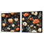 Galets - Ensemble de 2 collages carrés floraux-101848543-101848538